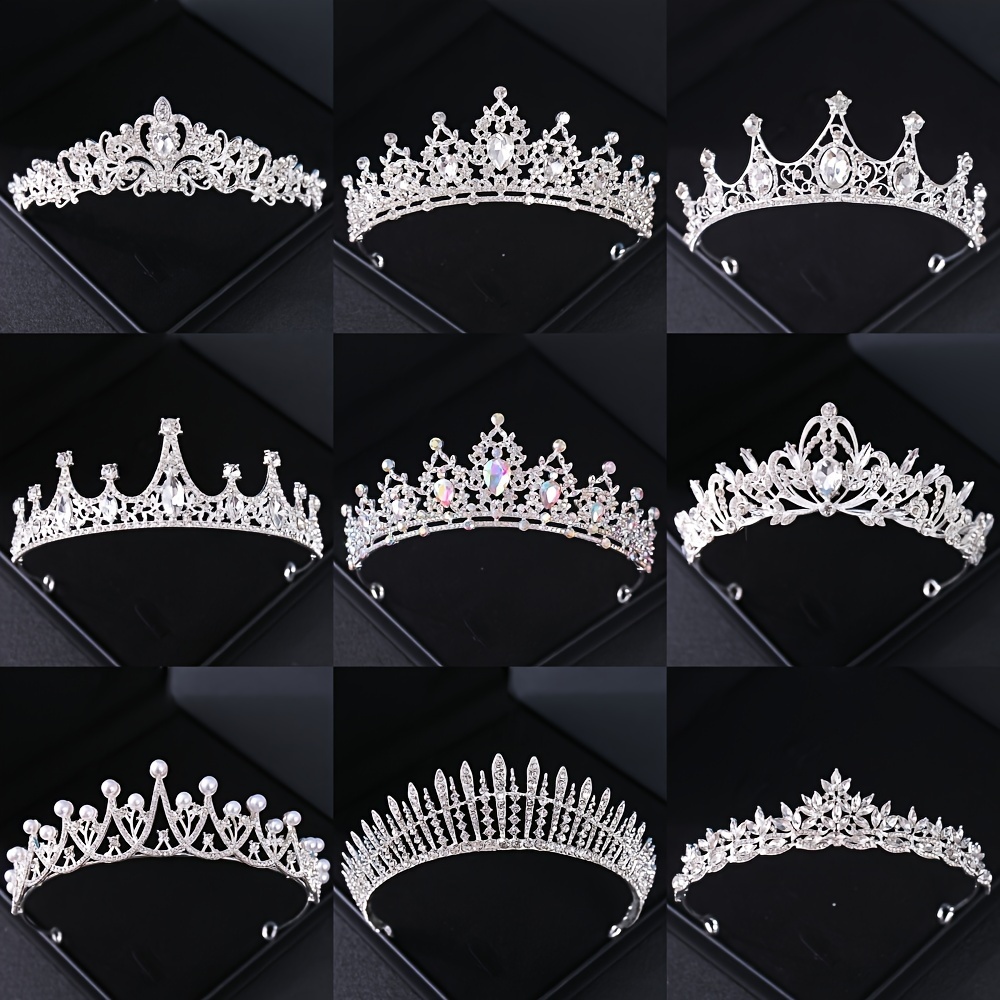 Wedding Supply Store - Mode Silber Farbe Kristall Strass Tiaras
