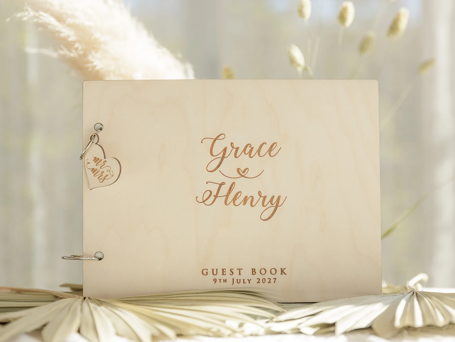 Personalized Guest Book - Hochzeitsgästebuch, personalisiertes Fotoalbum, Herz-Hochzeitsbuch, personalisiertes Gästebuch,