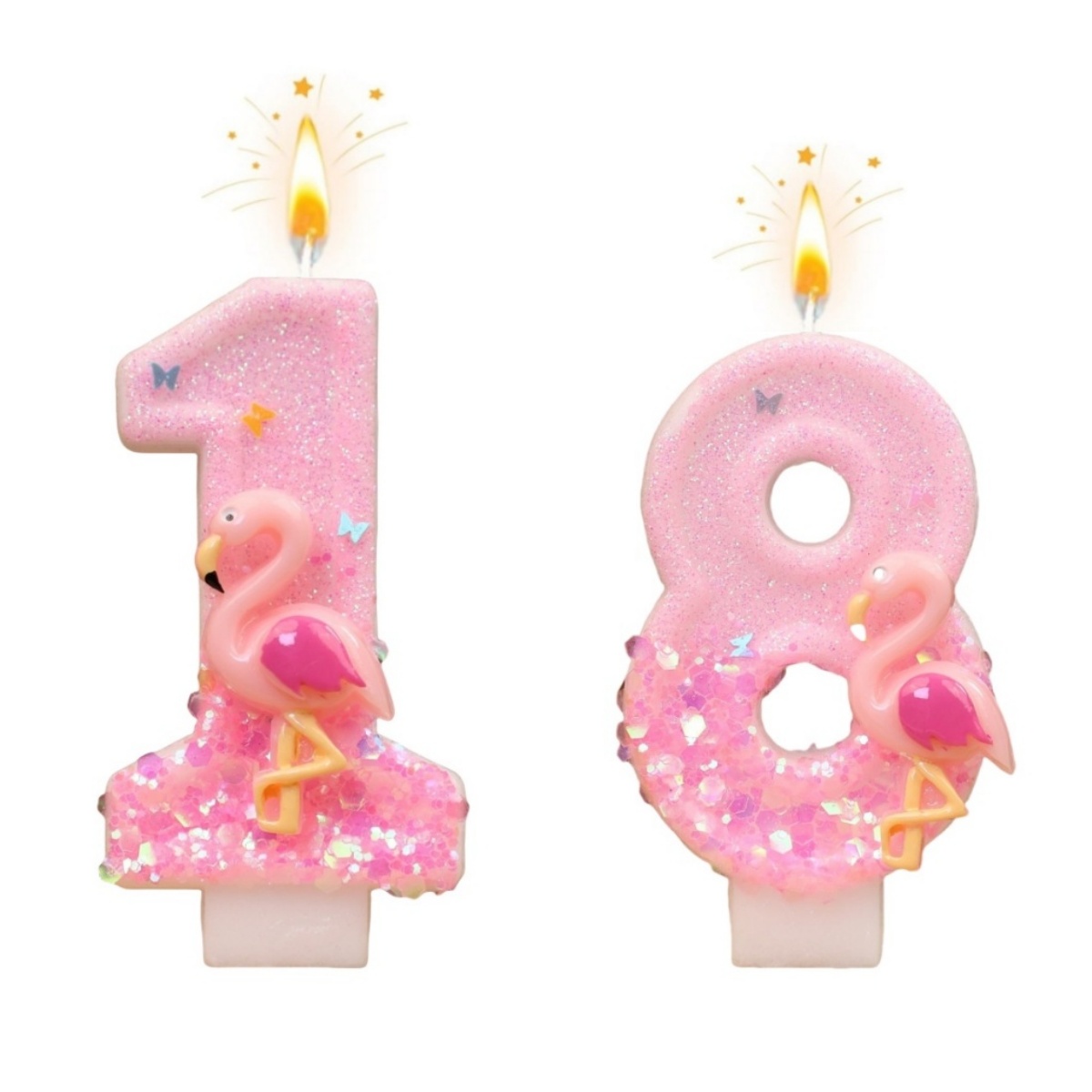Unity Candle Set - Neue 0-9 Zahlen-Geburtstagskerzen Original Rosa Farbverlauf