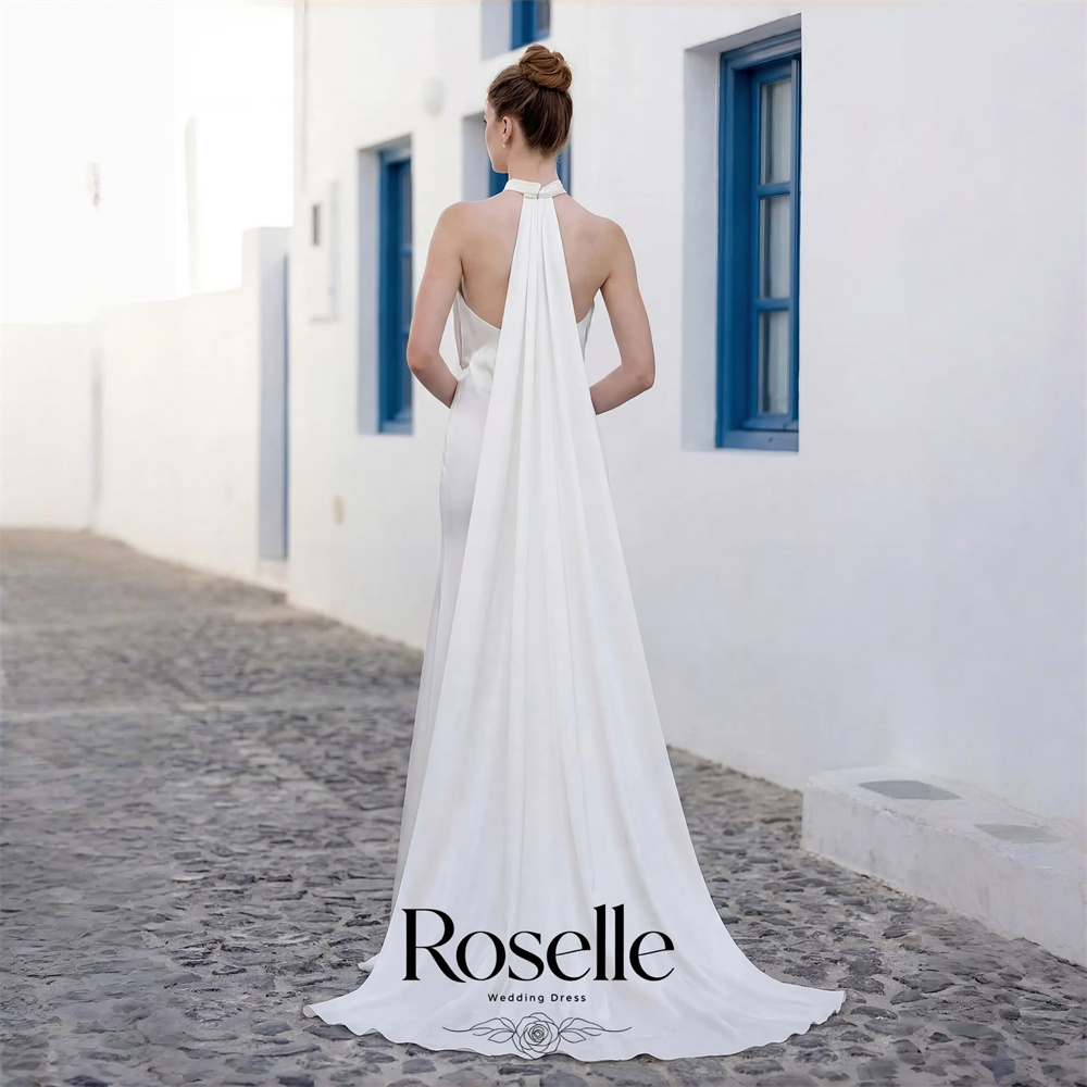 Wedding Qw - ROSELLE Neckholder Ärmelloses Meerjungfrauen-Brautkleid Elegantes Hochzeitskleid