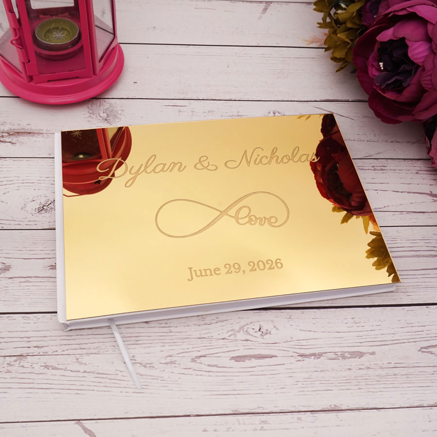 Personalized Guest Book - 25x18cm ewige Liebe Stil personal isierte
