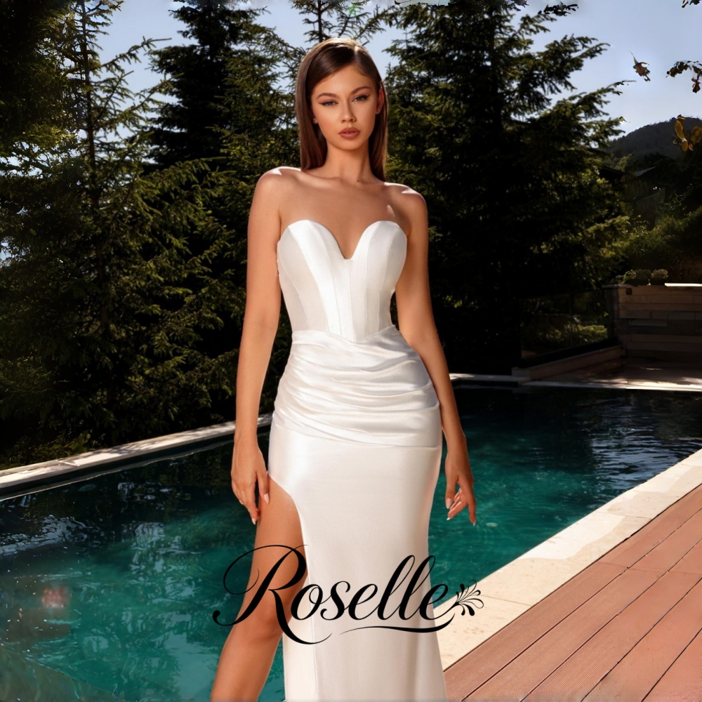 Wedding Qw - ROSELLE Elegantes Etui-Brautkleid mit Herzausschnitt, hohem