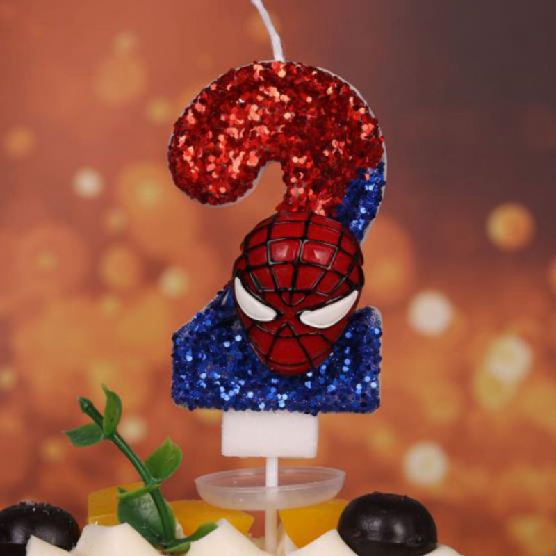 Unity Candle Set - Spider-Man Digital Number Candles Geburtstagstortenaufsätze für
