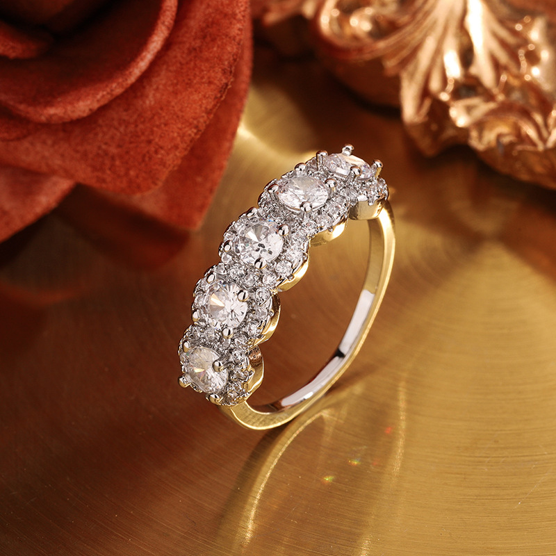 Wedding Z - Klassische große Zirkonia-Versprechensringe für Frauen, Eheringe