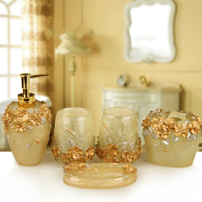 Wedding Bathroom Supply Kit - Europäischen Stil Präge Harz Bad Kit