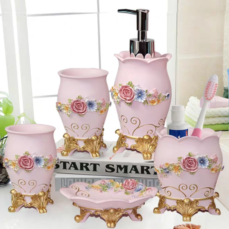 Wedding Bathroom Supply Kit - 5 stücke Mode Bad Lieferungen Harz
