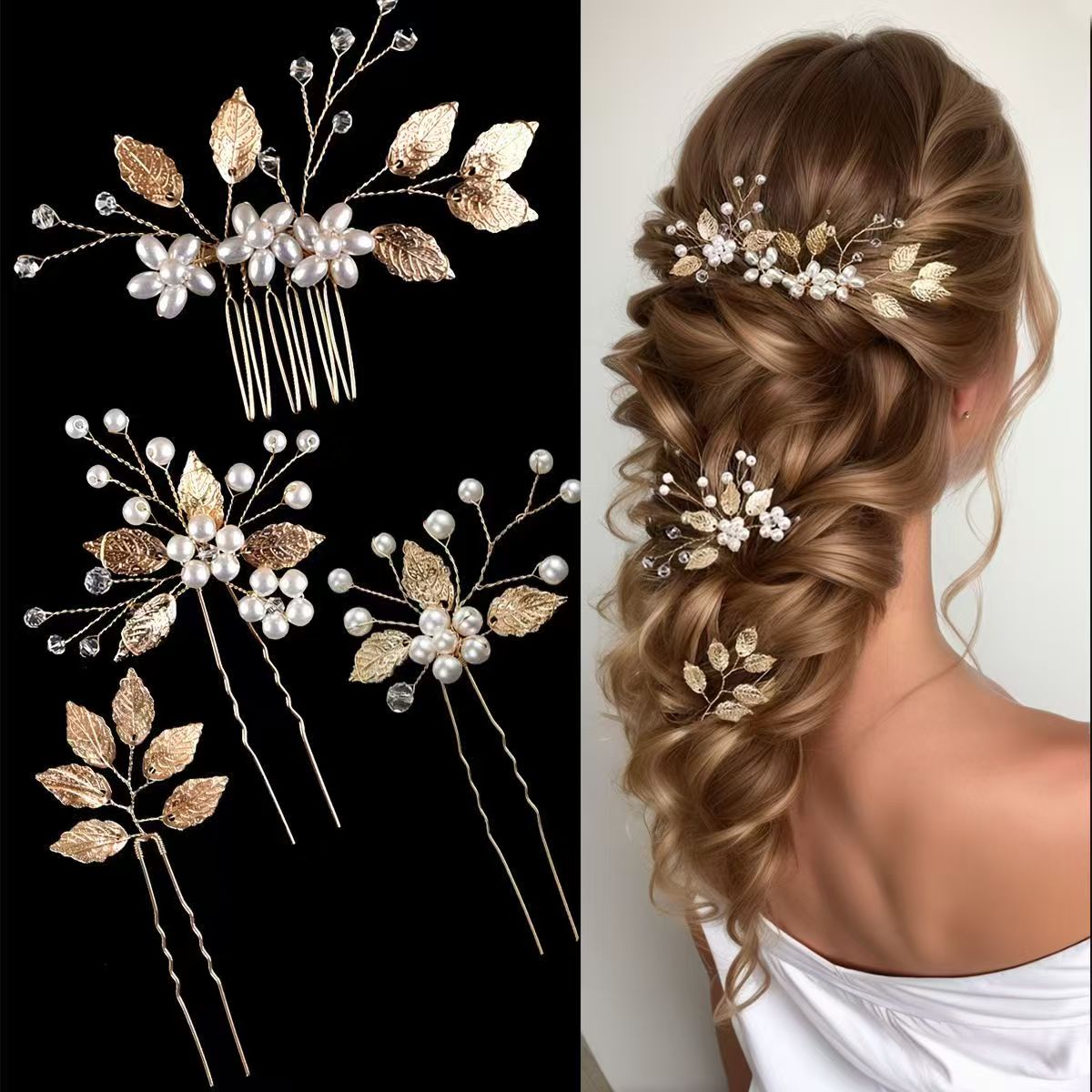 Wedding Supply Store - Perle Blume Haarnadel Seite Kamm Sets