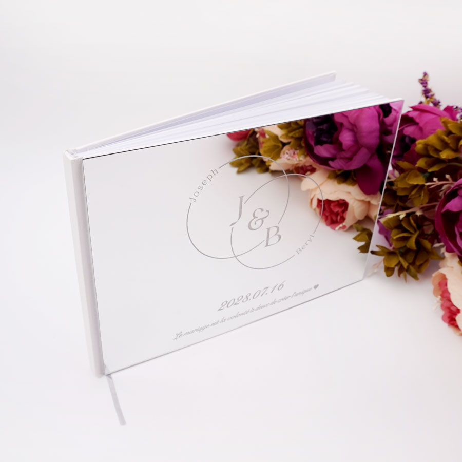 Personalized Guest Book - Hochzeit Personalisierte Acryl Spiegel Ehe Gast-Buch