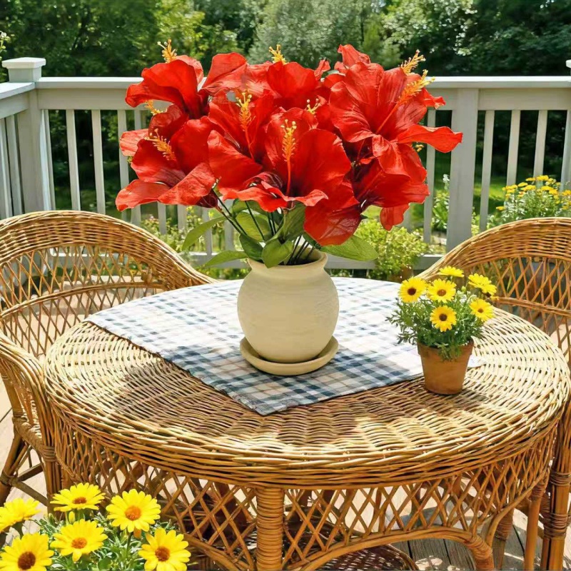 15 Blumen = 3 Sträuße künstlic – Centerpiece Vase Tall Bewertung und Preis