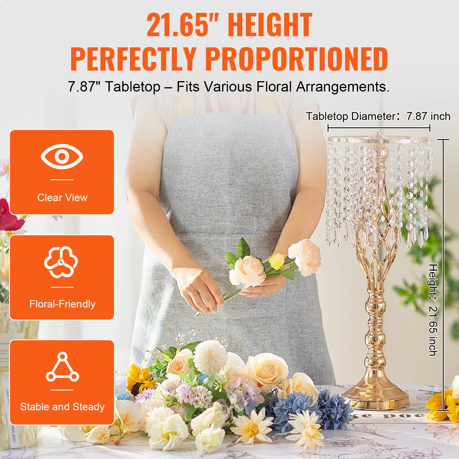 VEVOR Hoher Kristall-Hochzeits – Centerpiece Vase Tall Bewertung und Preis
