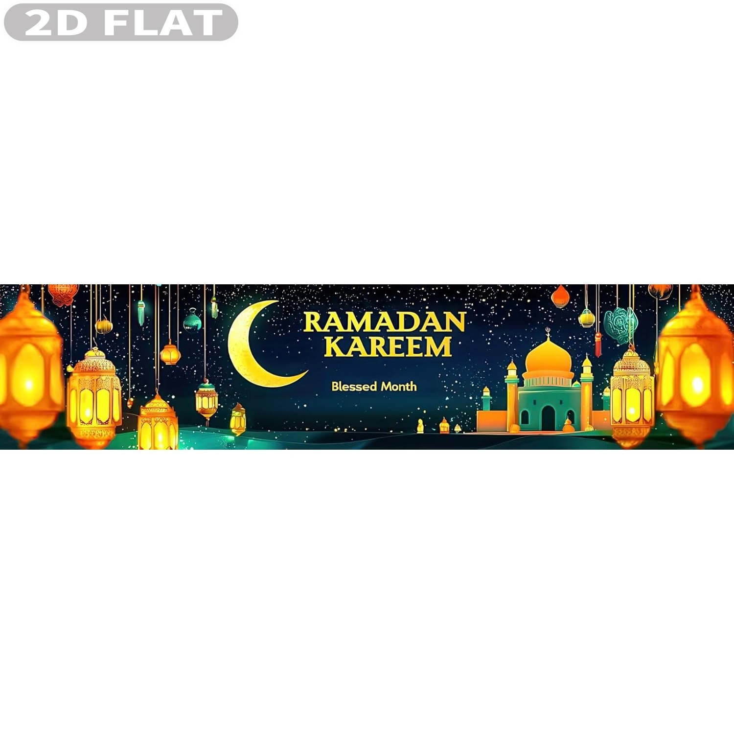 2D FLACHE 1pc Ramadan Eid Muba – Photo Booth Prop Bewertung und Preis