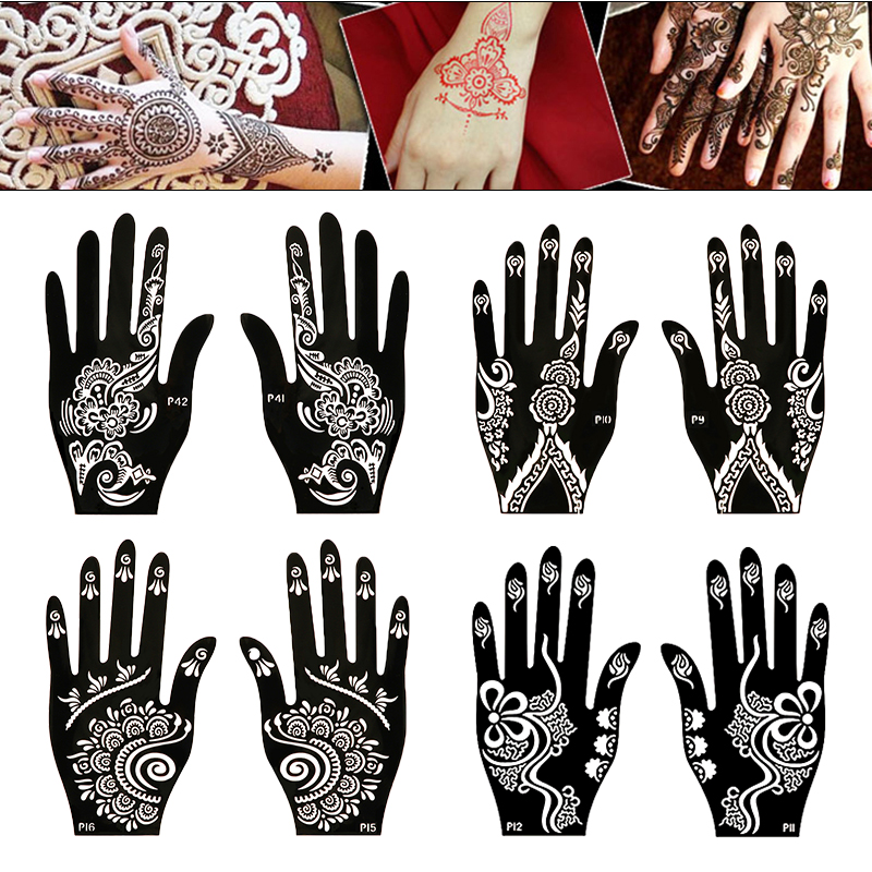 2 stücke Henna Tattoo Schablon – Indian Wedding Supply Bewertung und Preis