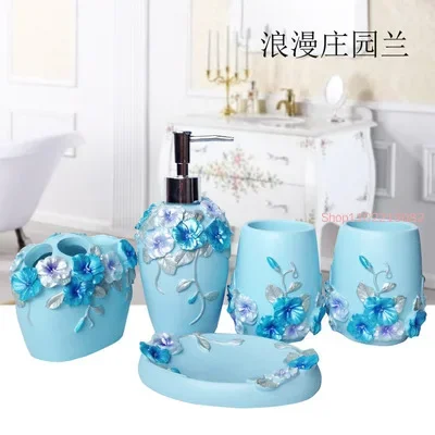 5-teiliges Set Harz-Badezimmer – Wedding Bathroom Supply Kit Bewertung und Preis