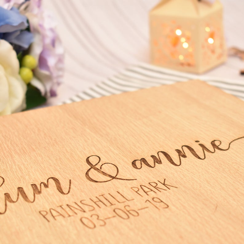 Kunden spezifisches hölzernes  – Personalized Guest Book Bewertung und Preis
