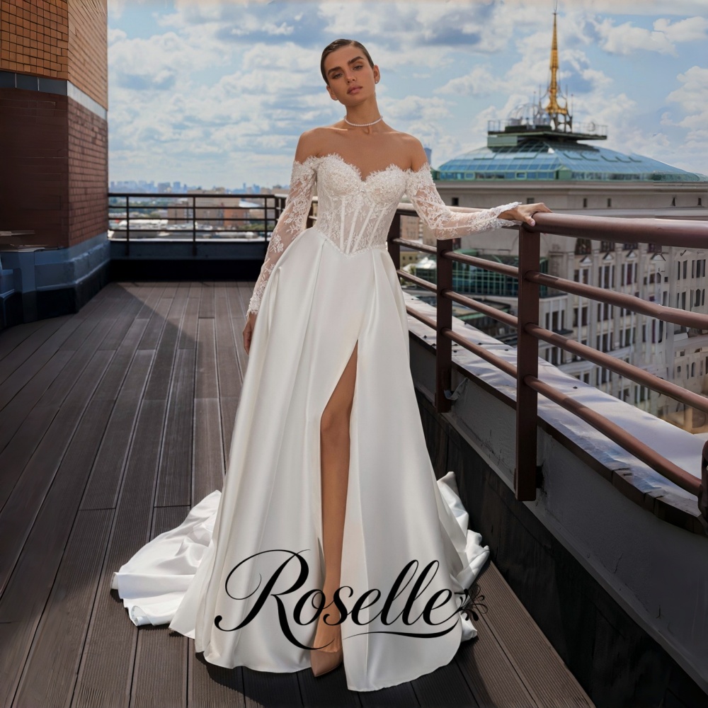ROSELLE Spitzen-A-Linien-Hochz – Wedding Qw Bewertung und Preis