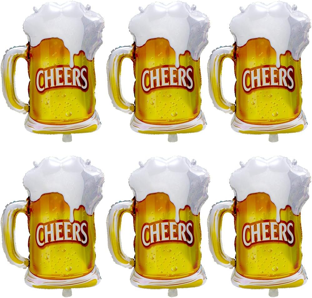 6 Stück Prost Bierkrug Luftbal – Wedding Alcohol Supply Bewertung und Preis