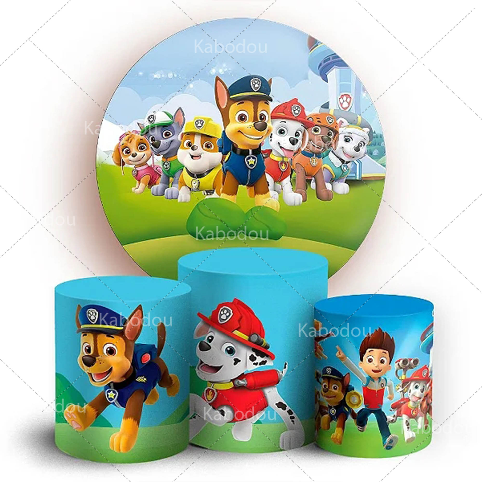 Paw Patrol Runder Hintergrund  – Photo Booth Prop Bewertung und Preis