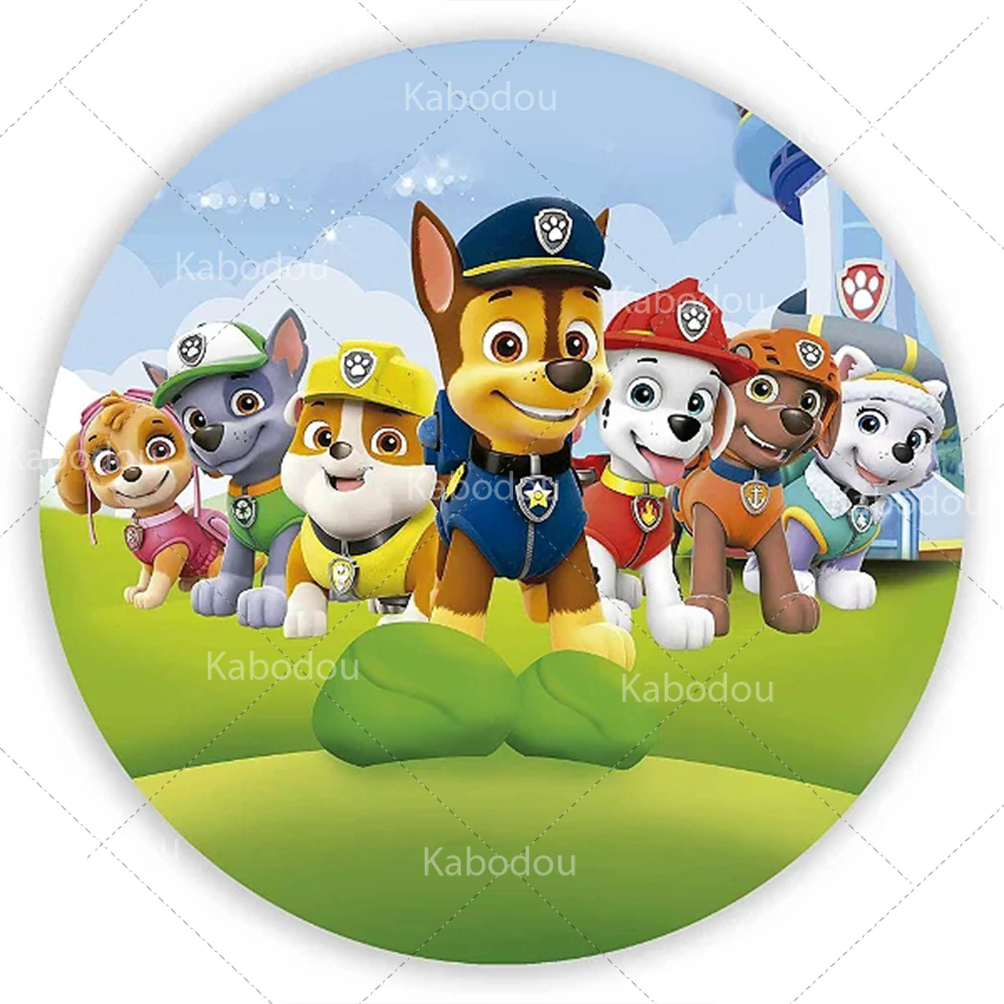 Paw Patrol Runder Hintergrund  – Photo Booth Prop Bewertung und Preis