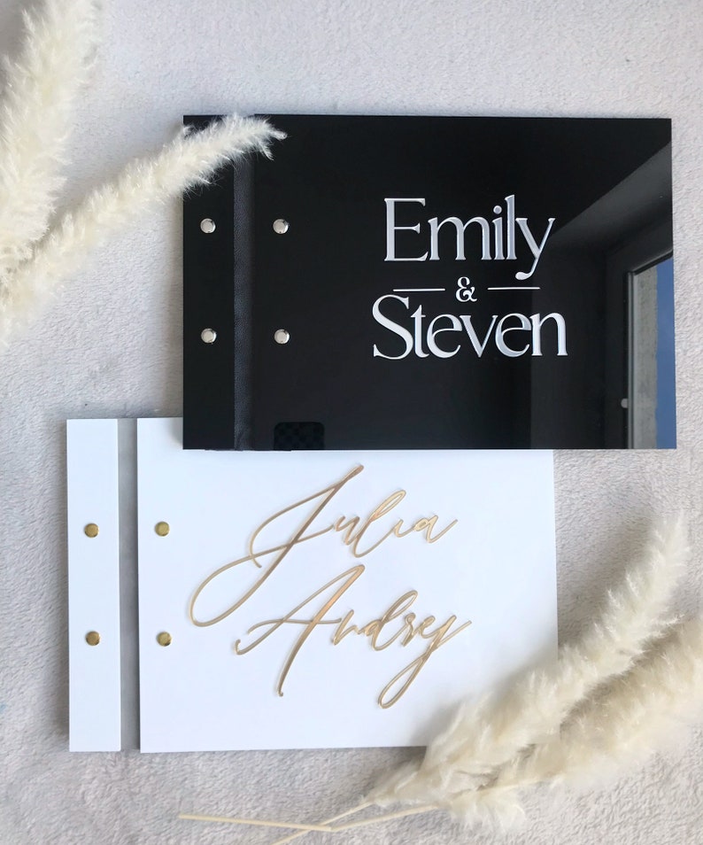 Schwarzes Acryl-Hochzeitsgäste – Personalized Guest Book Bewertung und Preis